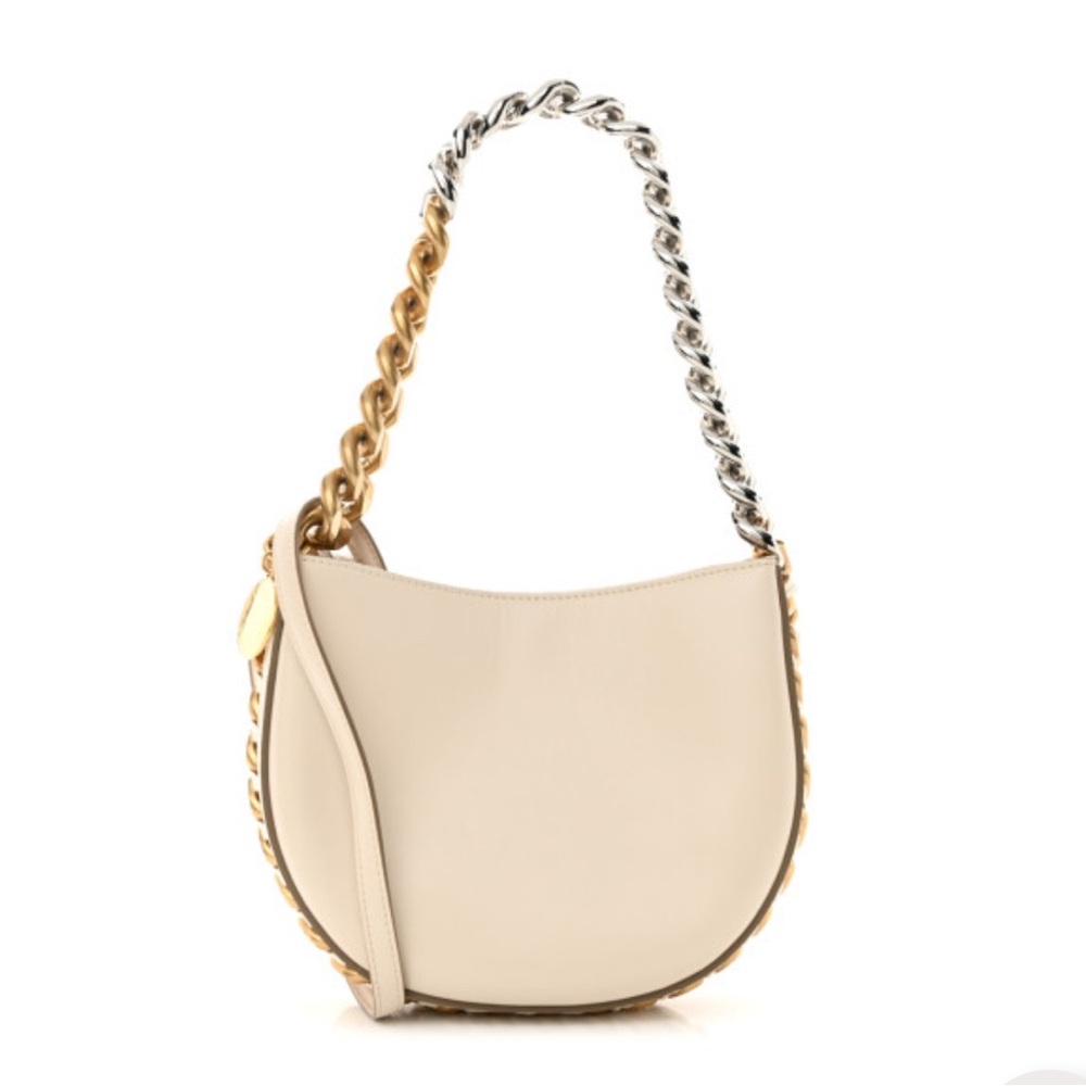 Stella McCartney white Frayme small Leather Bag